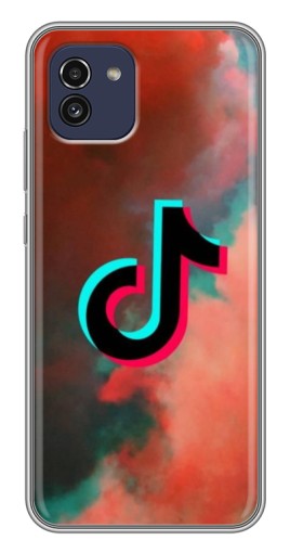 Чехол с печатью "ТикТок в тучах" для Samsung Galaxy A03 (A035)
