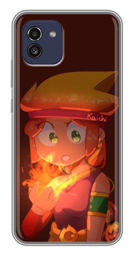 Чехол с принтом "Удивлённая Амбер" для Samsung Galaxy A03 (A035)
