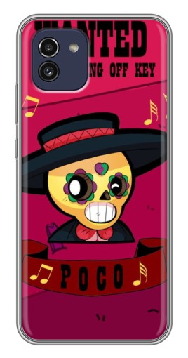 Чехол с принтом "WANTED POCO" для Samsung Galaxy A03 (A035)