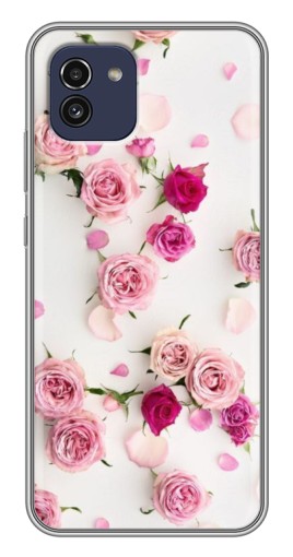 Чехол с картинкой "Яркие розы" для Samsung Galaxy A03 (A035)