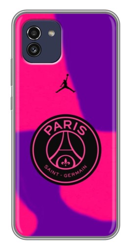 Силиконовый чехол с изображением "Яркий лого PSG" для Samsung Galaxy A03 (A035)