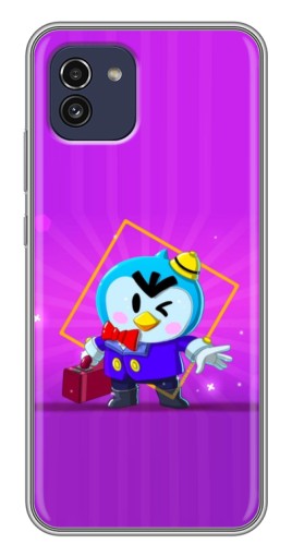 Силиконовый чехол с изображением "Яркий пингвин" для Samsung Galaxy A03 (A035)