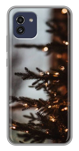 Силиконовый чехол с изображением "Елка с гирляндой" для Samsung Galaxy A03 (A035)