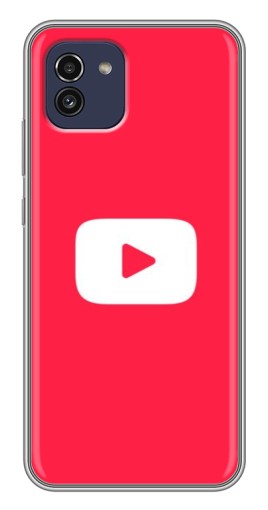 Чехол с печатью "YouTube Кнопка" для Samsung Galaxy A03 (A035)
