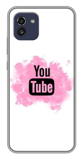 Силиконовый чехол с изображением "Ютуб в дыму" для Samsung Galaxy A03 (A035)