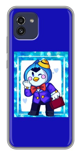 Чехол с картинкой "Зимний Мистер Пи" для Samsung Galaxy A03 (A035)