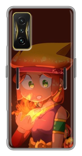 Чехол с картинкой "Amber с огнем" для Xiaomi POCO F4 GT