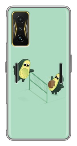 Чехол с принтом "Авокадо волейболисты " для Xiaomi POCO F4 GT