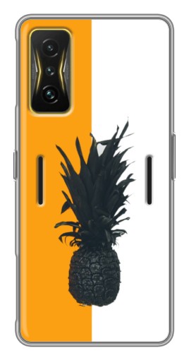 Силиконовый чехол с изображением "Черный Ананас" для Xiaomi POCO F4 GT