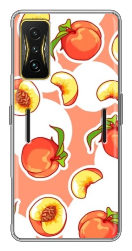 Чехол с картинкой "Дольки персиков" для Xiaomi POCO F4 GT