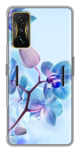 Силиконовый чехол с изображением "Голубые орхидеи" для Xiaomi POCO F4 GT