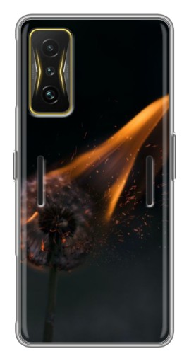 Чехол с картинкой "Горящий одуванчик" для Xiaomi POCO F4 GT