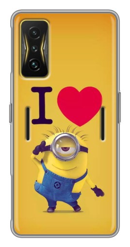 Чехол с картинкой "I Love Minion" для Xiaomi POCO F4 GT
