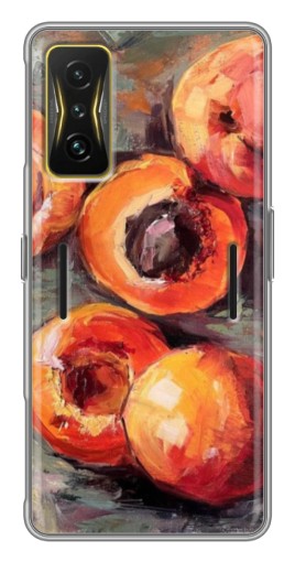 Чехол с картинкой "Картина персики" для Xiaomi POCO F4 GT