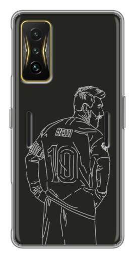Чехол с картинкой "Контур Месси" для Xiaomi POCO F4 GT