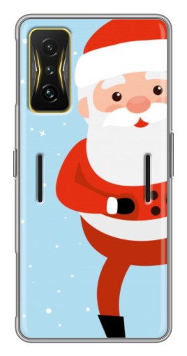 Силиконовый чехол с изображением "Крутой Дед Мороз" для Xiaomi POCO F4 GT