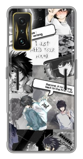 Чехол с печатью "L - Death note" для Xiaomi POCO F4 GT