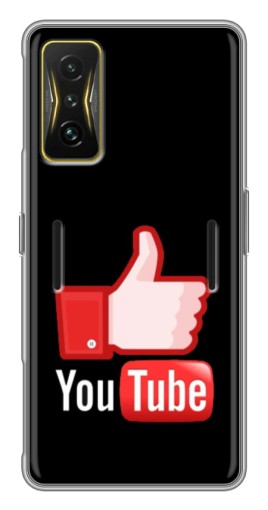Чехол с картинкой "Лайк YouTube" для Xiaomi POCO F4 GT