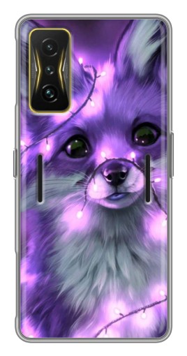 Чехол с принтом "Лисенок фиолетовый" для Xiaomi POCO F4 GT