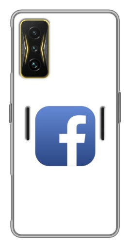 Силиконовый чехол с изображением "Лого Фейсбук" для Xiaomi POCO F4 GT
