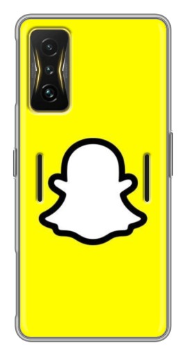 Силиконовый чехол с изображением "Лого Snapchat" для Xiaomi POCO F4 GT