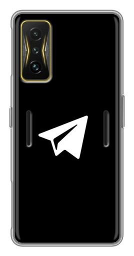 Силиконовый чехол с изображением "Лого Телеграм" для Xiaomi POCO F4 GT