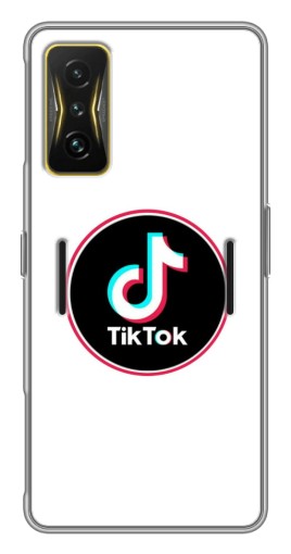 Силиконовый чехол с изображением "Лого Тик Ток" для Xiaomi POCO F4 GT