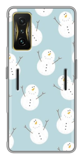 Чехол с принтом "Маленькие снеговики" для Xiaomi POCO F4 GT
