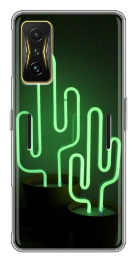 Чехол с принтом "Неоновый кактус" для Xiaomi POCO F4 GT
