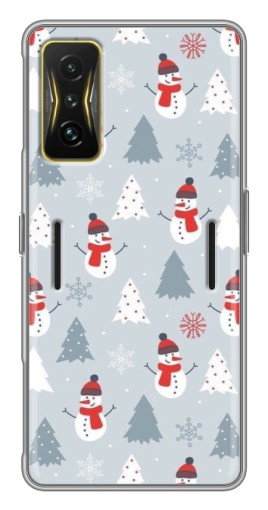 Чехол с картинкой "Новогодний фон" для Xiaomi POCO F4 GT