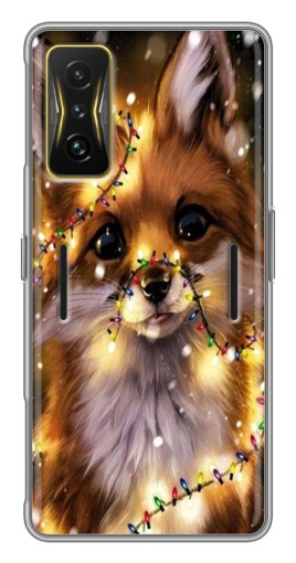 Чехол с картинкой "Новогодний лесенок" для Xiaomi POCO F4 GT