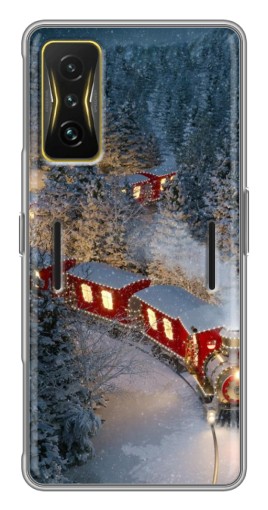 Чехол с печатью "Новогодний поезд" для Xiaomi POCO F4 GT