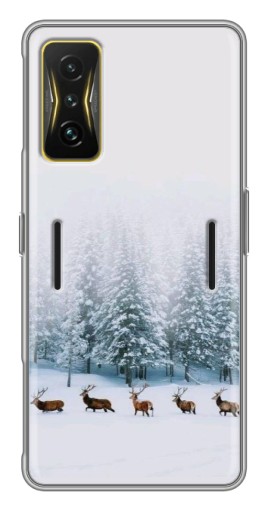 Чехол с принтом "Олени в лесу" для Xiaomi POCO F4 GT