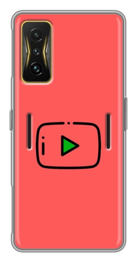 Силиконовый чехол с изображением "Рисованная кнопка" для Xiaomi POCO F4 GT