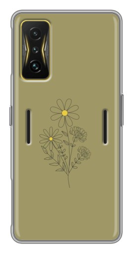 Чехол с картинкой "Рисунок ромашка" для Xiaomi POCO F4 GT
