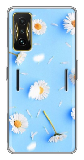 Силиконовый чехол с изображением "Ромашковый фон" для Xiaomi POCO F4 GT