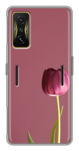 Силиконовый чехол с изображением "Розовый тюльпан" для Xiaomi POCO F4 GT