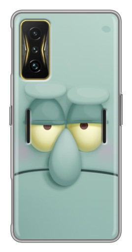 Силиконовый чехол с изображением "Сквидвард" для Xiaomi POCO F4 GT