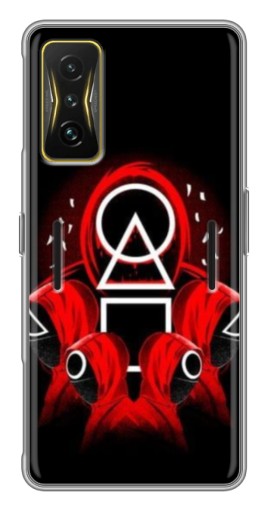 Чехол с картинкой "Солдаты с игры кальмара" для Xiaomi POCO F4 GT