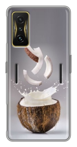Силиконовый чехол с изображением "Стакан кокоса" для Xiaomi POCO F4 GT