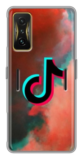 Силиконовый чехол с изображением "ТикТок в тучах" для Xiaomi POCO F4 GT