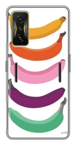 Чехол с принтом "Цветные бананы" для Xiaomi POCO F4 GT