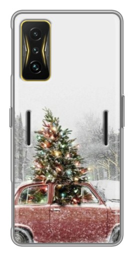 Чехол с картинкой "Елка в машине" для Xiaomi POCO F4 GT
