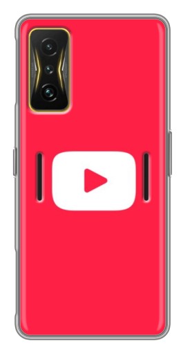 Чехол с принтом "YouTube Кнопка" для Xiaomi POCO F4 GT