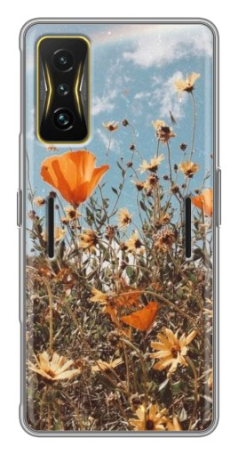 Чехол с картинкой "Желтые цветы" для Xiaomi POCO F4 GT