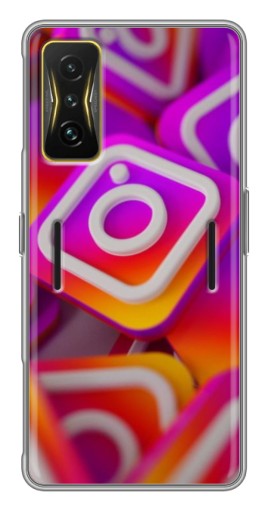 Чехол с картинкой "Значки Инстаграм" для Xiaomi POCO F4 GT