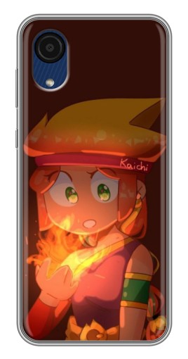 Чехол с принтом "Amber с огнем" для Samsung Galaxy A03 Core
