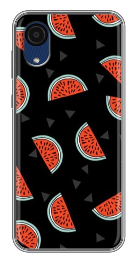 Чехол с картинкой "Арбузы на черном" для Samsung Galaxy A03 Core