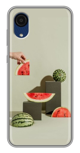 Силиконовый чехол с изображением "Арт Арбузы" для Samsung Galaxy A03 Core