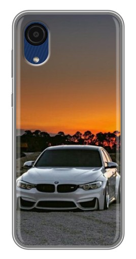 Силиконовый чехол с изображением "BMW белая" для Samsung Galaxy A03 Core